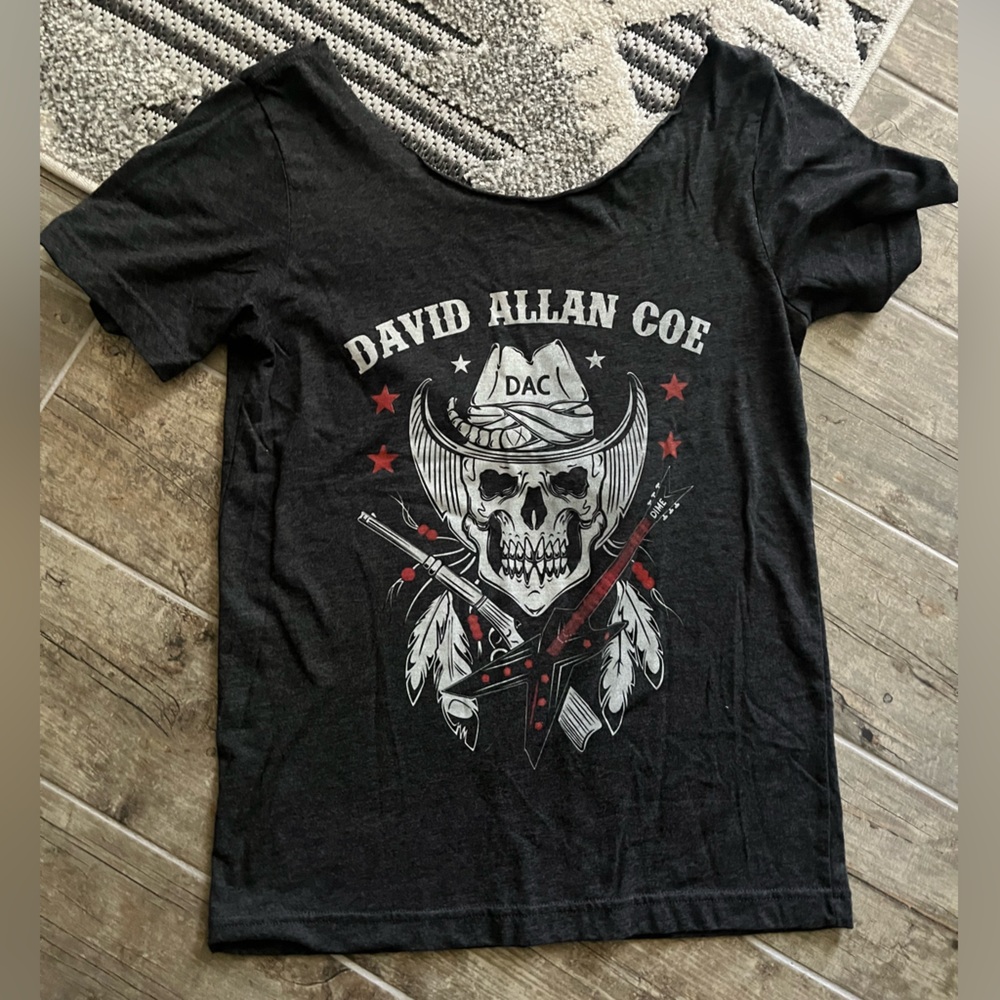 David Allan Coe Off the Shoulder Graphic T-Shirt